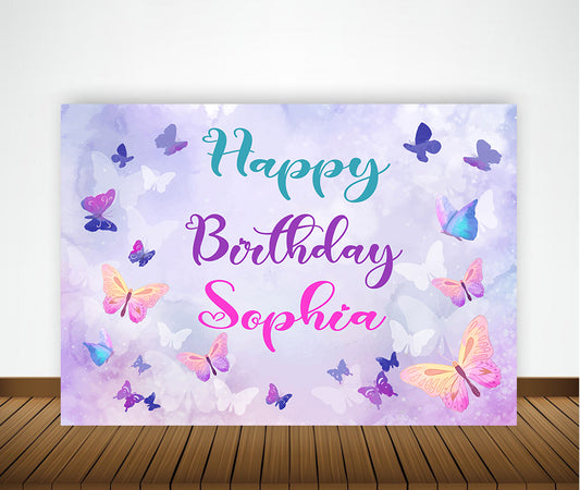 Butterfly & Fairies Theme Backdrop