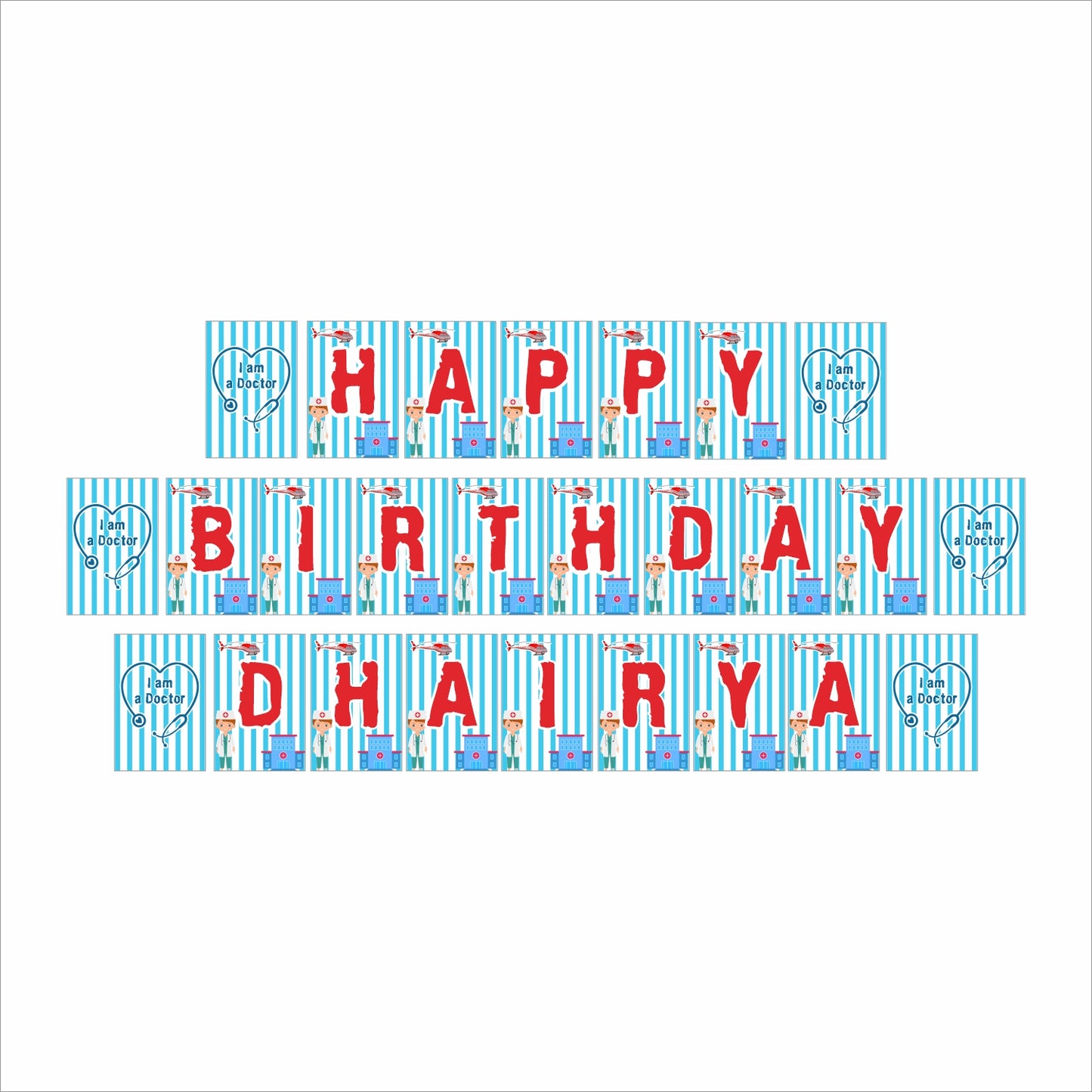 Doctor Theme Birthday Party Banner for Decoration