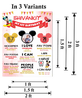 Mickey Customized Chalkboard Milestone Board for Kids Birthday Party