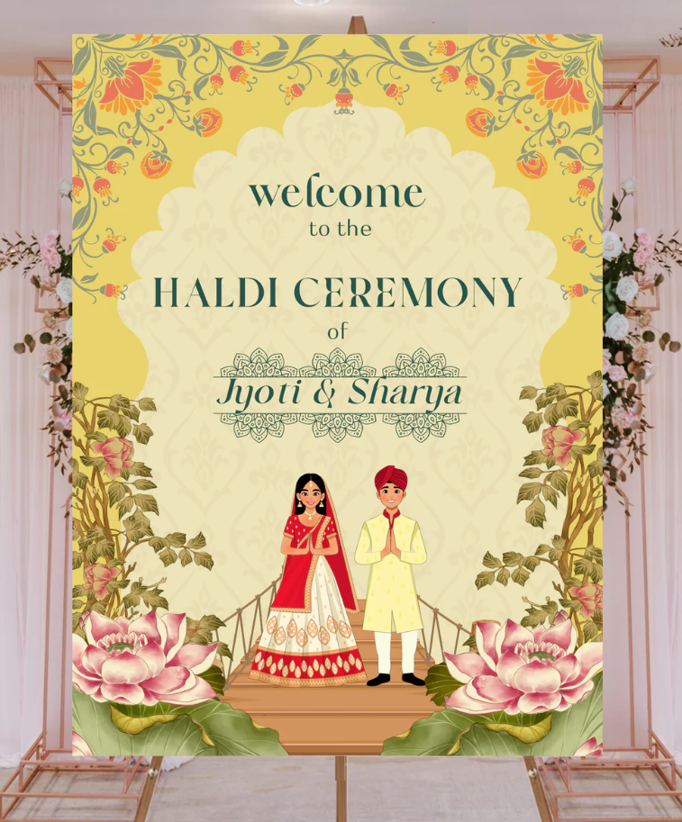 Wedding Ceremony Theme Party Welcome Board