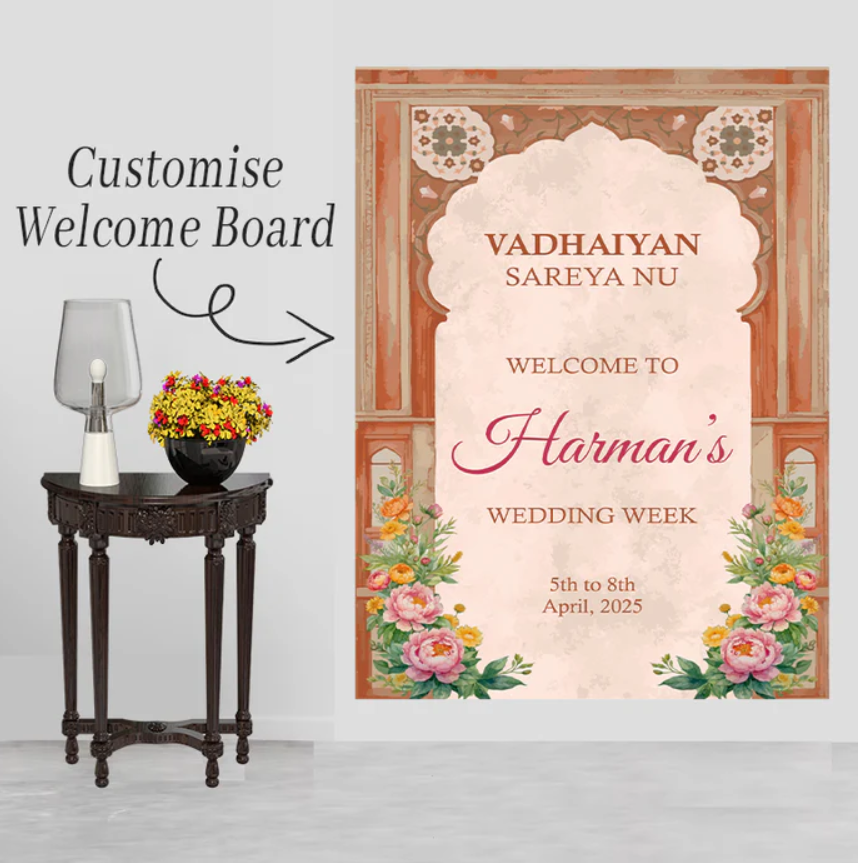 Wedding Ceremony Theme Party Welcome Board