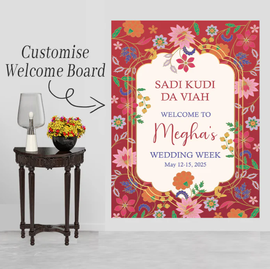 Wedding Ceremony Theme Party Welcome Board