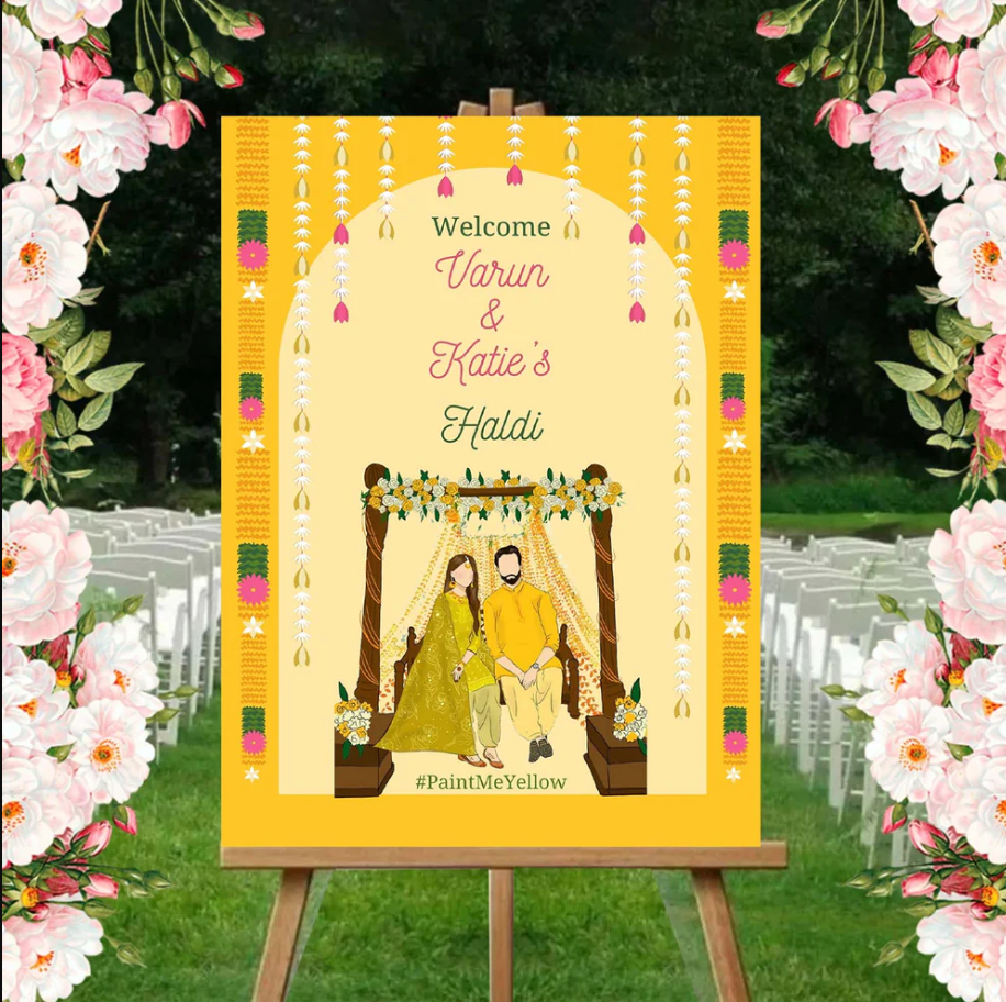 Wedding Ceremony Theme Party Welcome Board