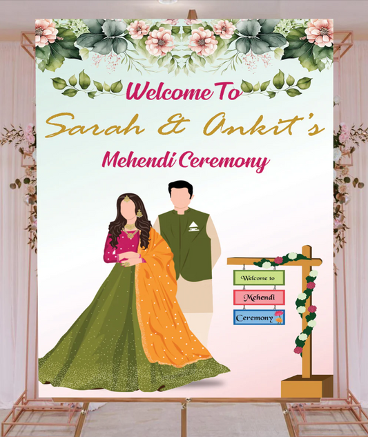 Wedding Ceremony Theme Party Welcome Board