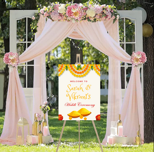 Wedding Ceremony Theme Party Welcome Board