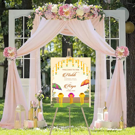 Wedding Ceremony Theme Party Welcome Board