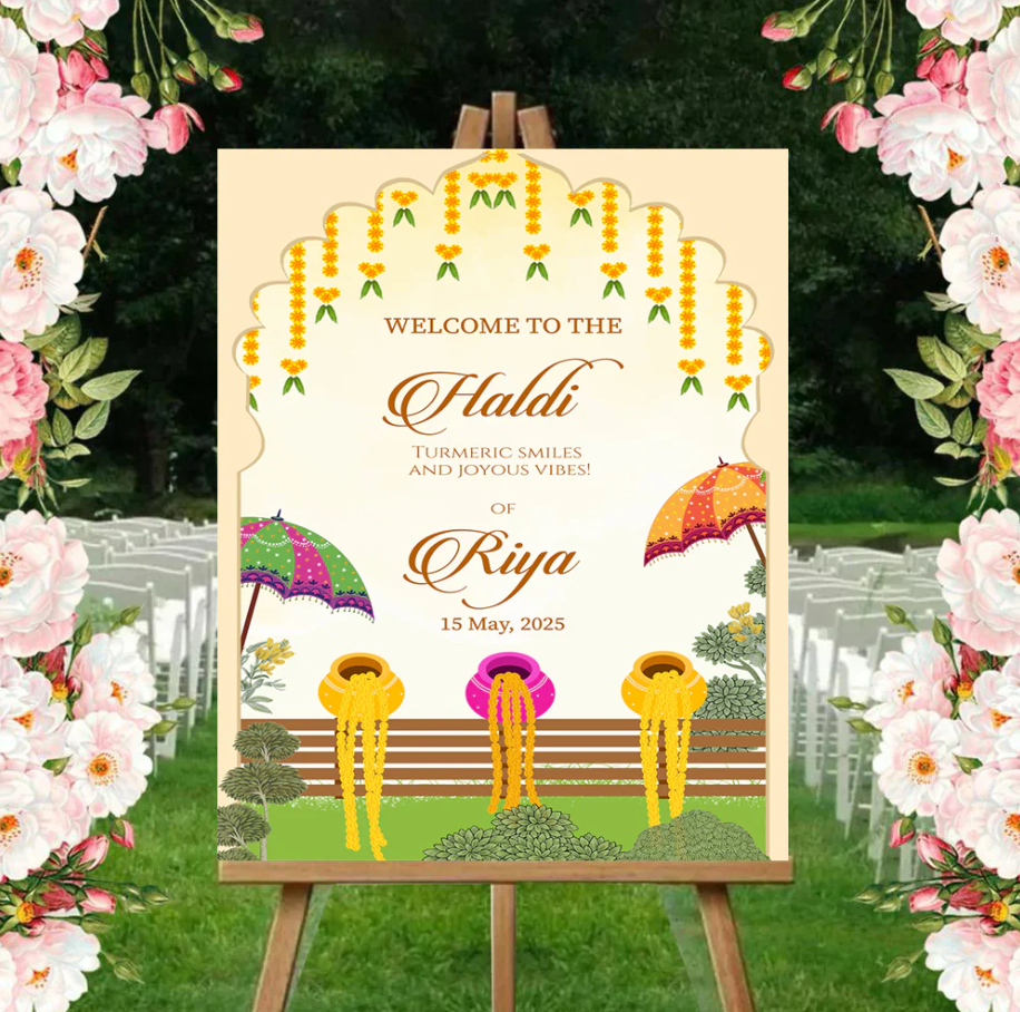 Wedding Ceremony Theme Party Welcome Board