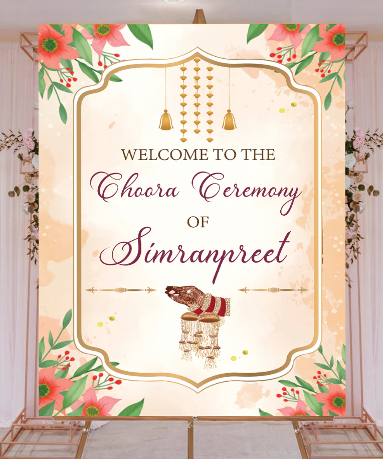 Wedding Ceremony Theme Party Welcome Board