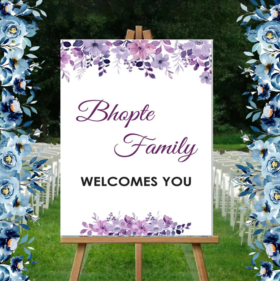 Wedding Ceremony Theme Party Welcome Board
