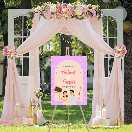 Wedding Ceremony Theme Party Welcome Board