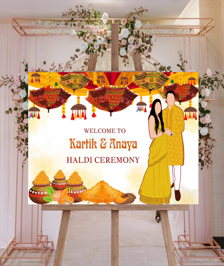 Wedding Ceremony Theme Party Welcome Board