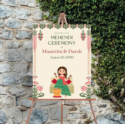 Wedding Ceremony Theme Party Welcome Board