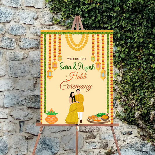 Wedding Ceremony Theme Party Welcome Board