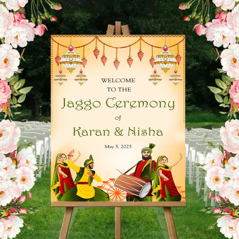 Wedding Ceremony Theme Party Welcome Board