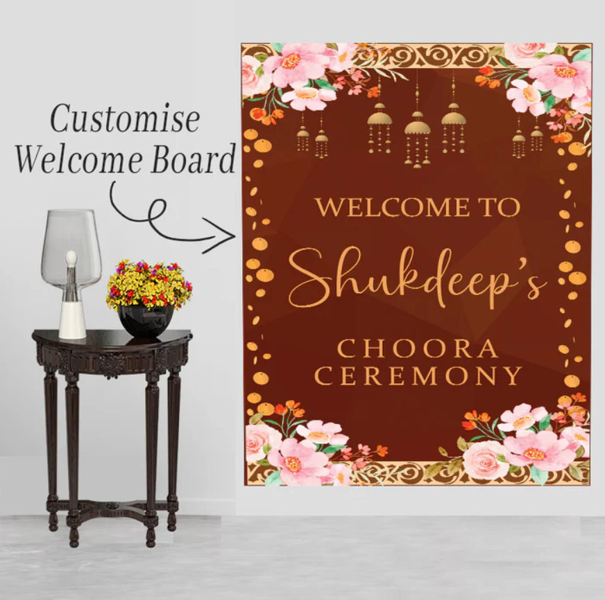 Wedding Ceremony Theme Party Welcome Board