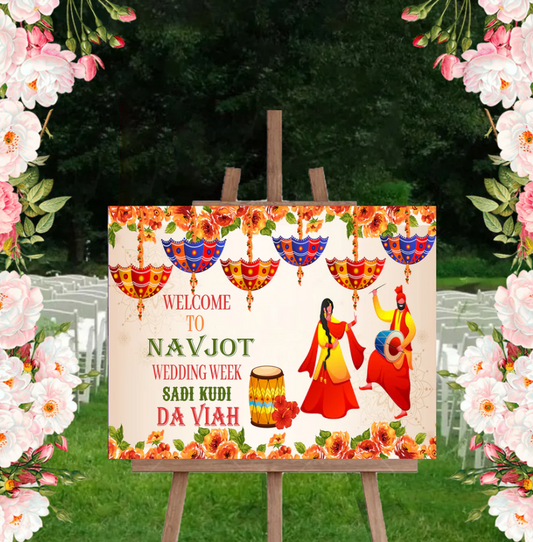 Wedding Ceremony Theme Party Welcome Board