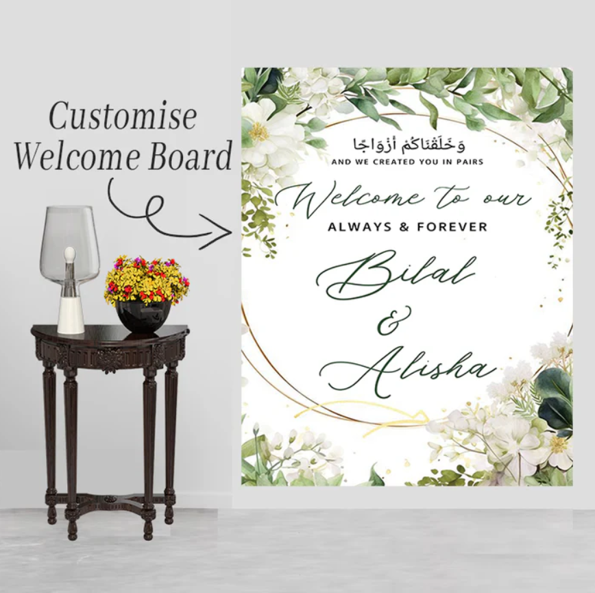 Wedding Ceremony Theme Party Welcome Board