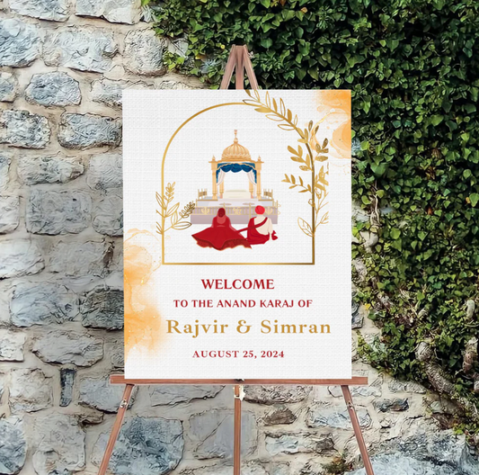Wedding Ceremony Theme Party Welcome Board