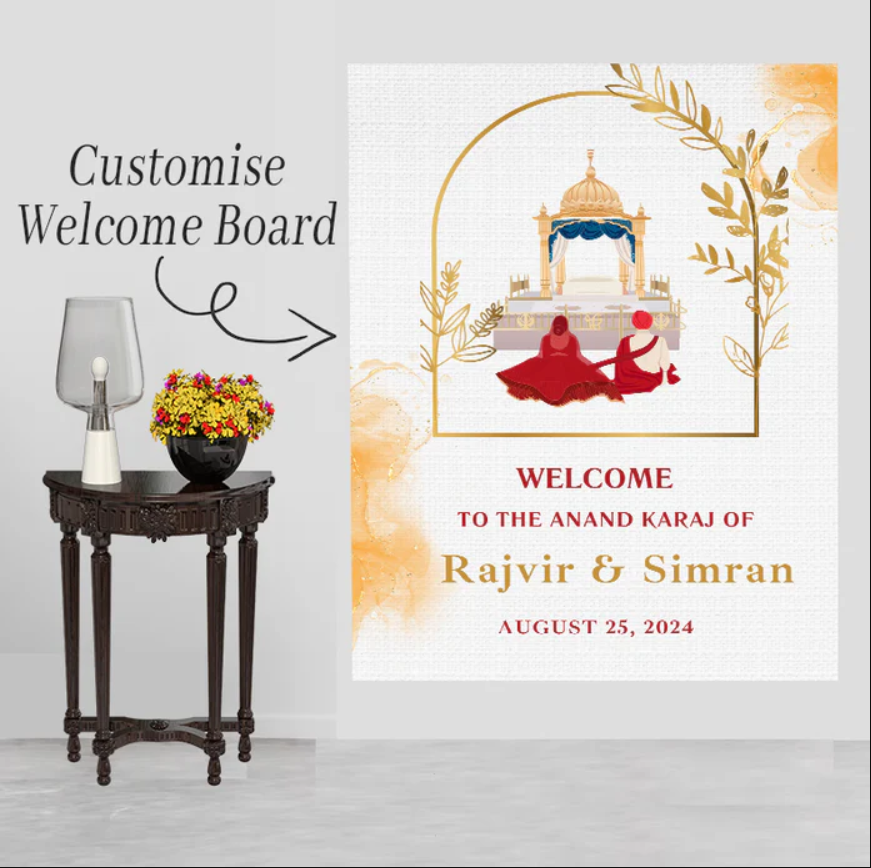 Wedding Ceremony Theme Party Welcome Board