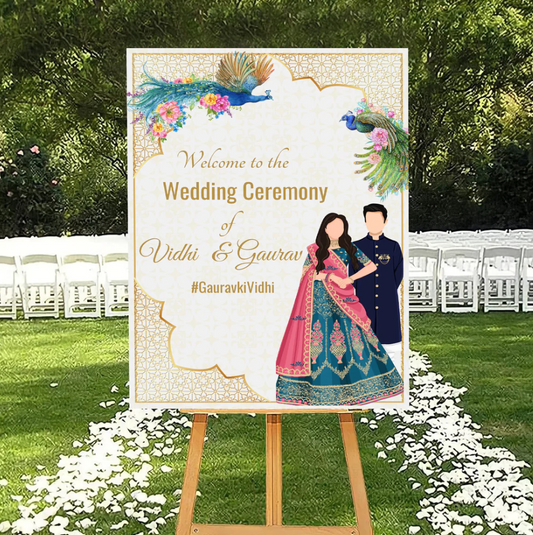 Wedding Ceremony Theme Party Welcome Board