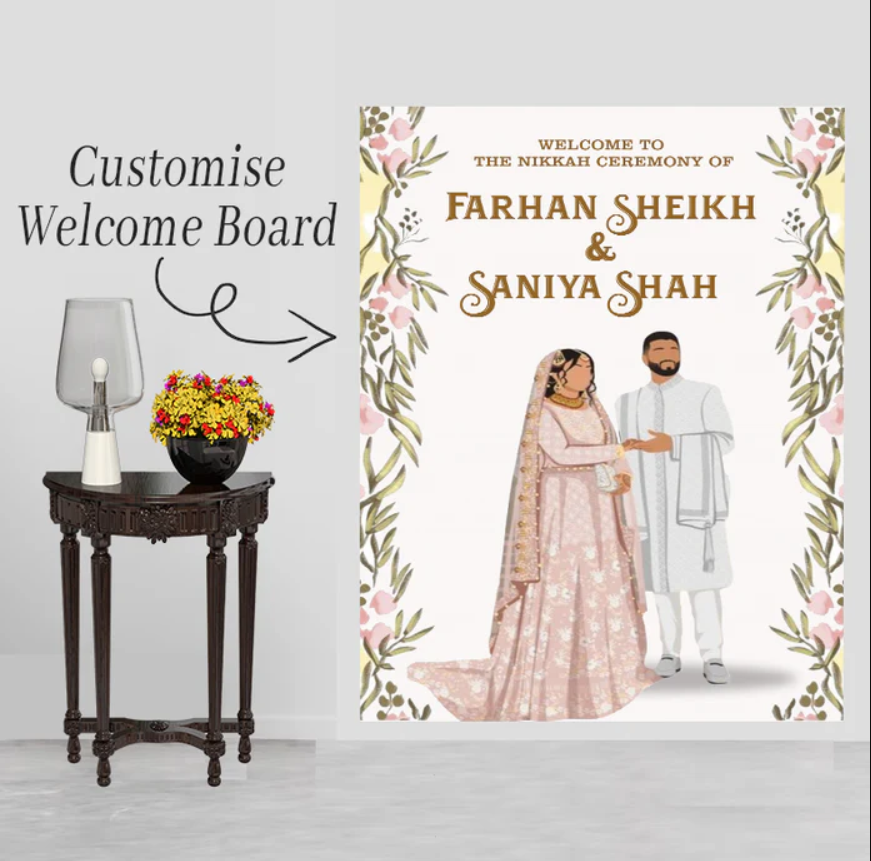 Wedding Ceremony Theme Party Welcome Board