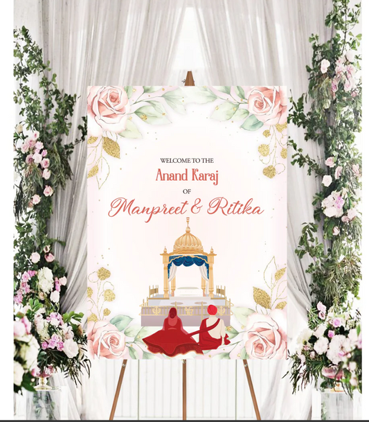 Wedding Ceremony Theme Party Welcome Board