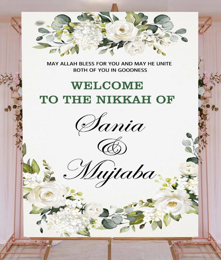 Wedding Ceremony Theme Party Welcome Board