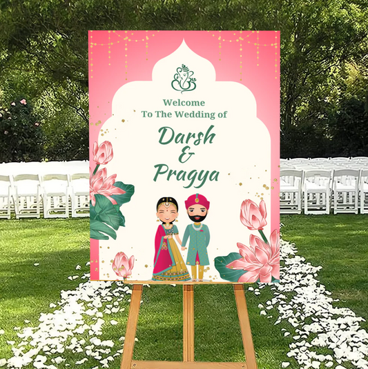 Wedding Ceremony Theme Party Welcome Board