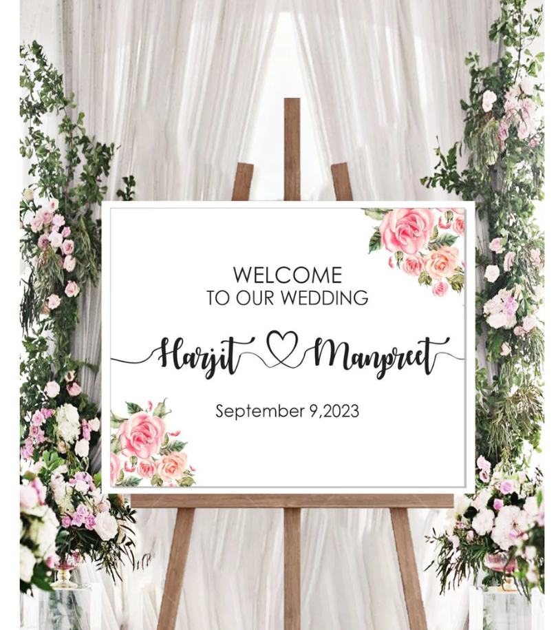 Wedding Ceremony Theme Party Welcome Board