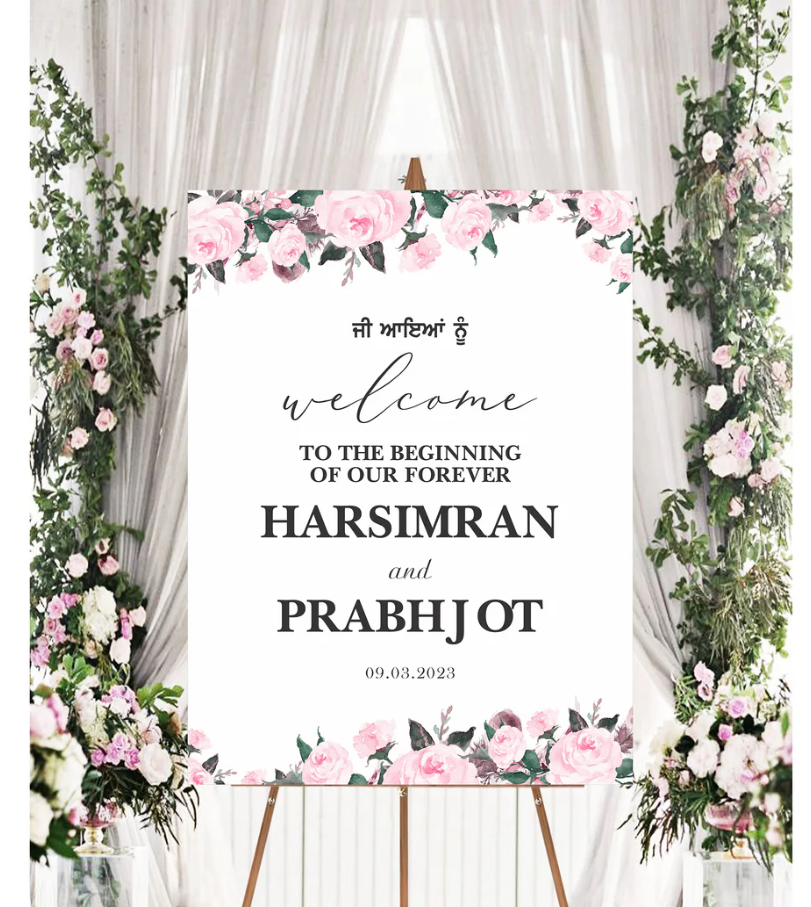 Wedding Ceremony Theme Party Welcome Board