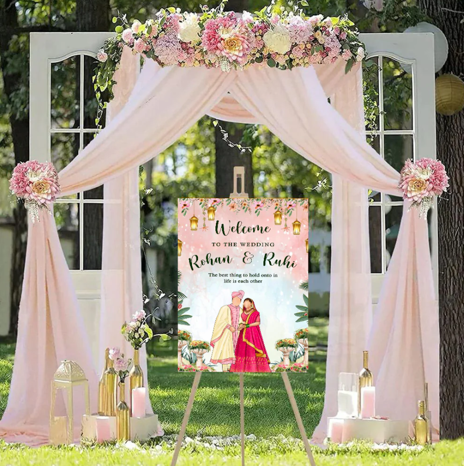 Wedding Ceremony Theme Party Welcome Board