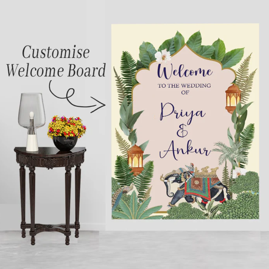 Wedding Ceremony Theme Party Welcome Board