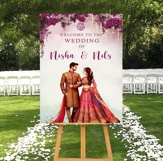 Wedding Ceremony Theme Party Welcome Board