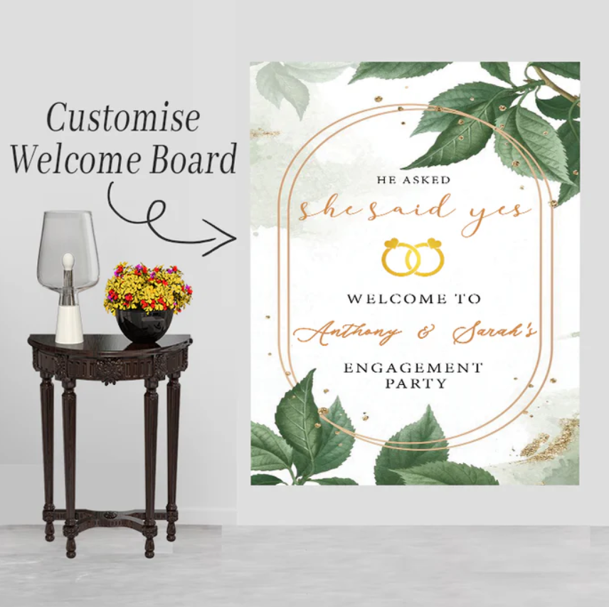 Wedding Ceremony Theme Party Welcome Board