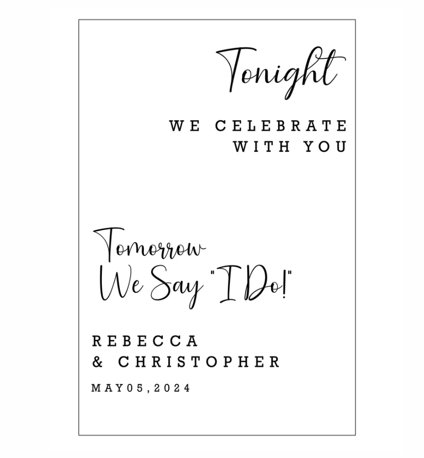 Wedding Ceremony Theme Party Welcome Board