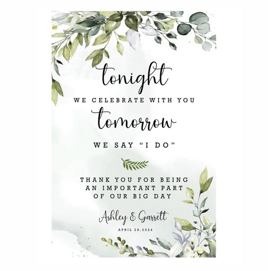 Wedding Ceremony Theme Party Welcome Board