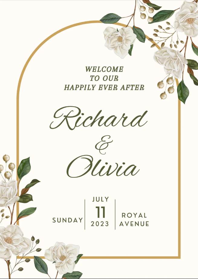 Wedding Ceremony Theme Party Welcome Board