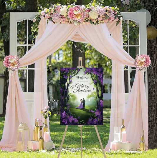 Wedding Ceremony Theme Party Welcome Board