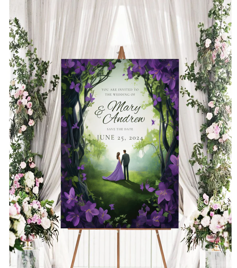 Wedding Ceremony Theme Party Welcome Board