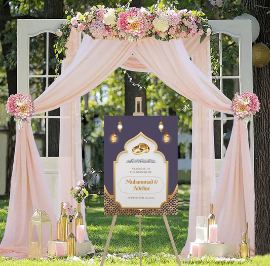 Wedding Ceremony Theme Party Welcome Board