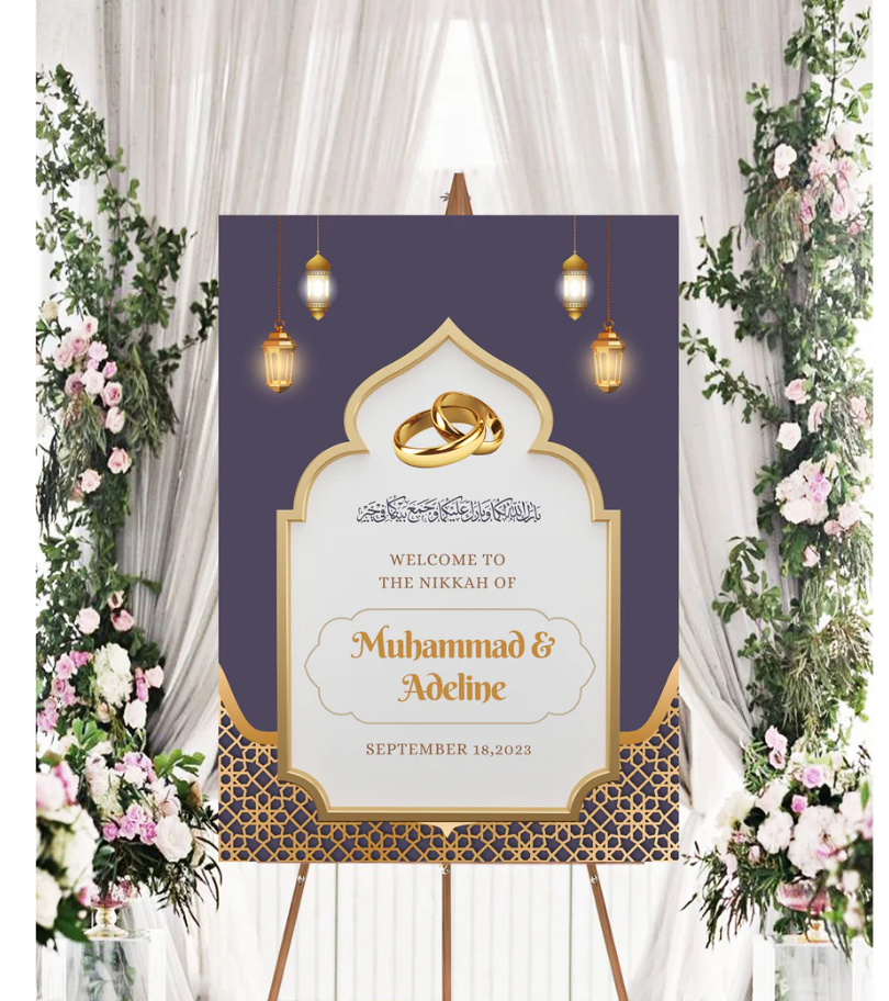 Wedding Ceremony Theme Party Welcome Board
