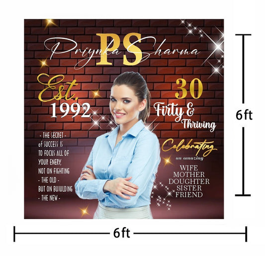 30th Birthday Party Backdrop