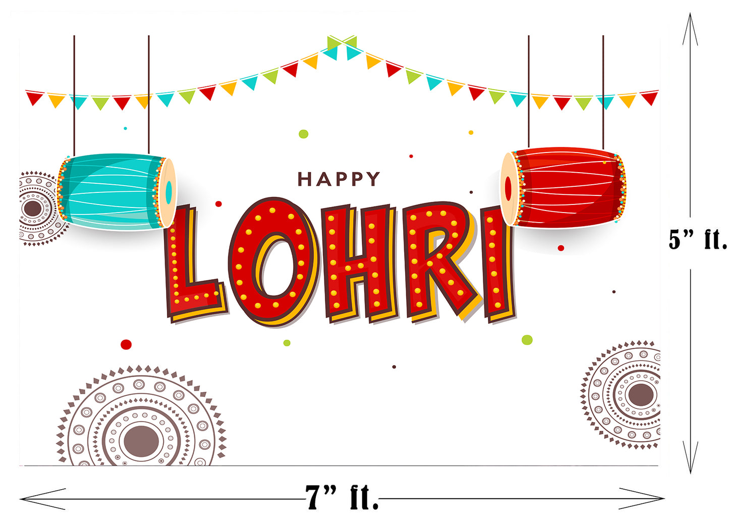 Lohri Party Backdrop For Kids