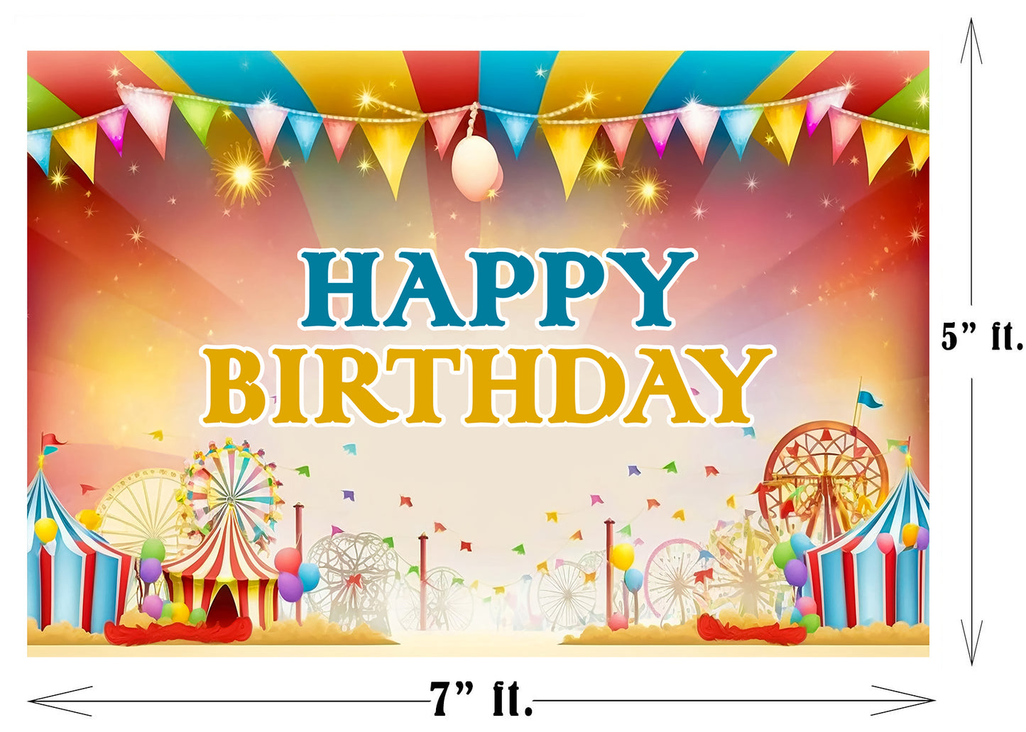 Carnival Theme Birthday Party Backdrop