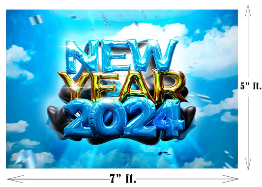 New Year Party Backdrop for Decorations