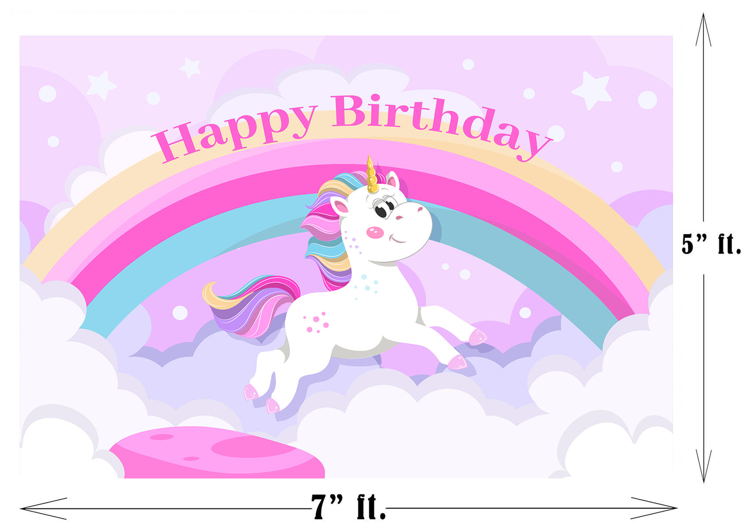 Unicorn Theme Birthday Party Backdrop