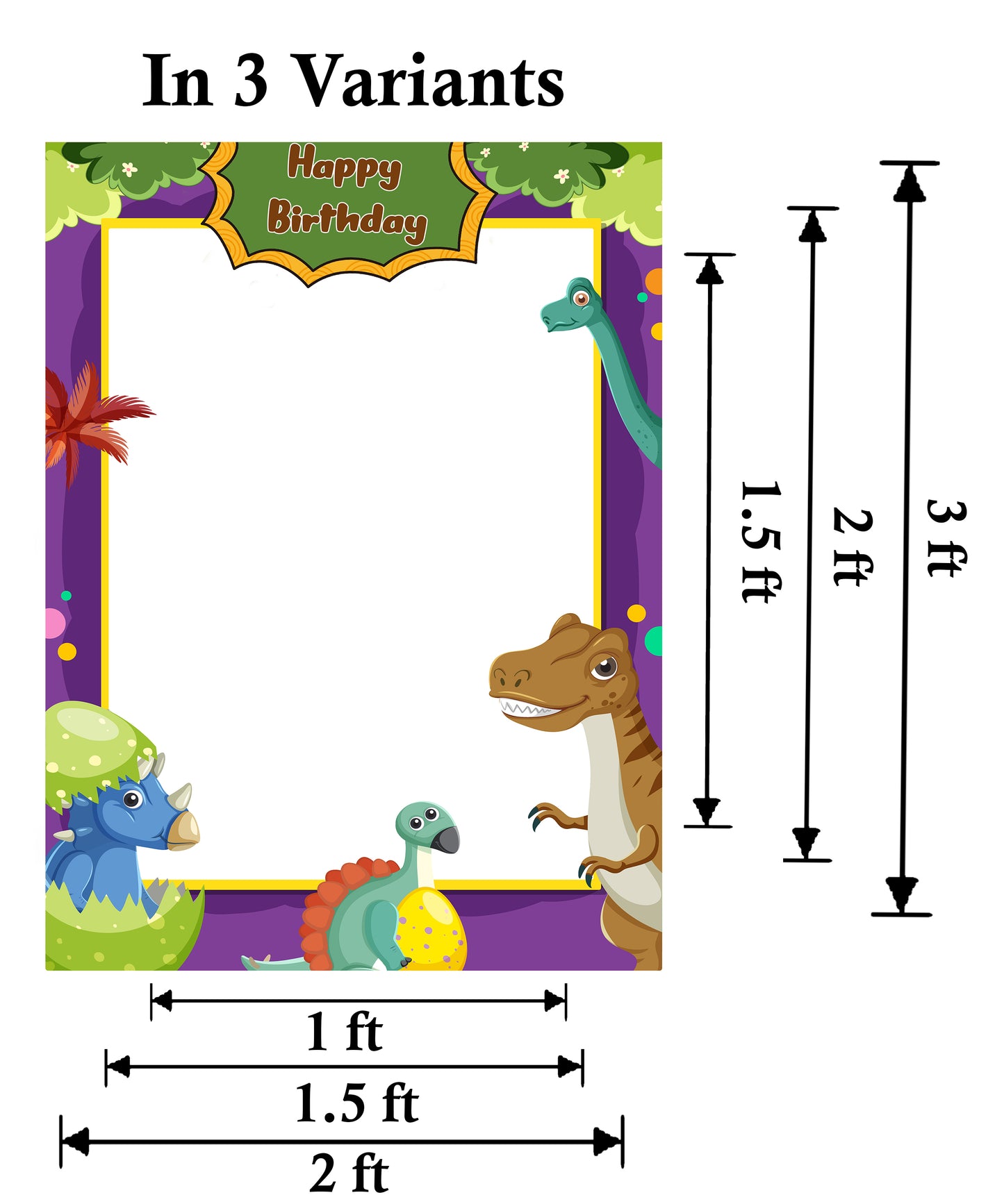 DINOSAUR THEME BIRTHDAY PARTY SELFIE PHOTO BOOTH FRAME