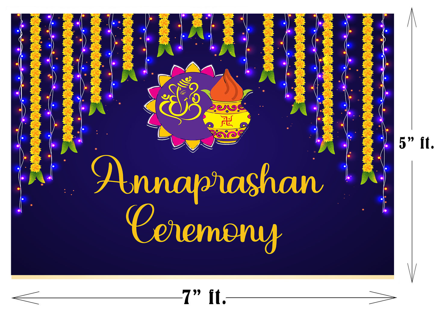 Annaprashan Ceremony Decoration Backdrop Banner For Kids