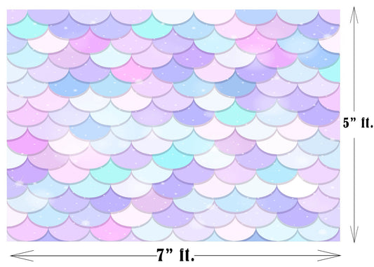 Mermaid Theme Birthday Party Backdrop
