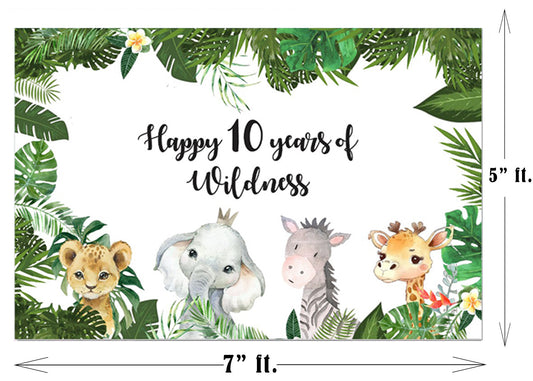 Jungle Theme Birthday Party Backdrop